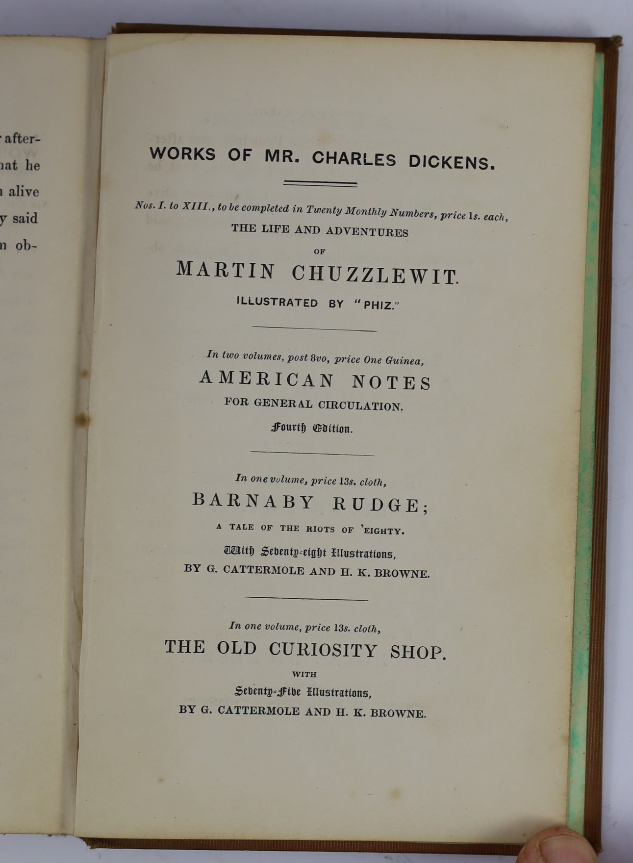 Dickens, Charles - A Christmas Carol, in Prose, Being a Ghost Story of Christmas, 1st edition, 1st issue, Chapman & Hall, 1843